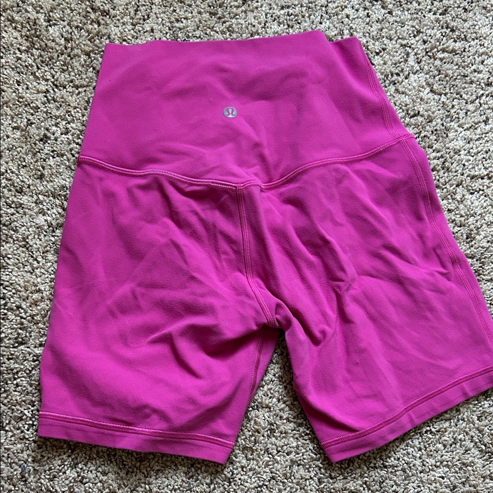 Lululemon Align Biker Shorts in Sonic Pink